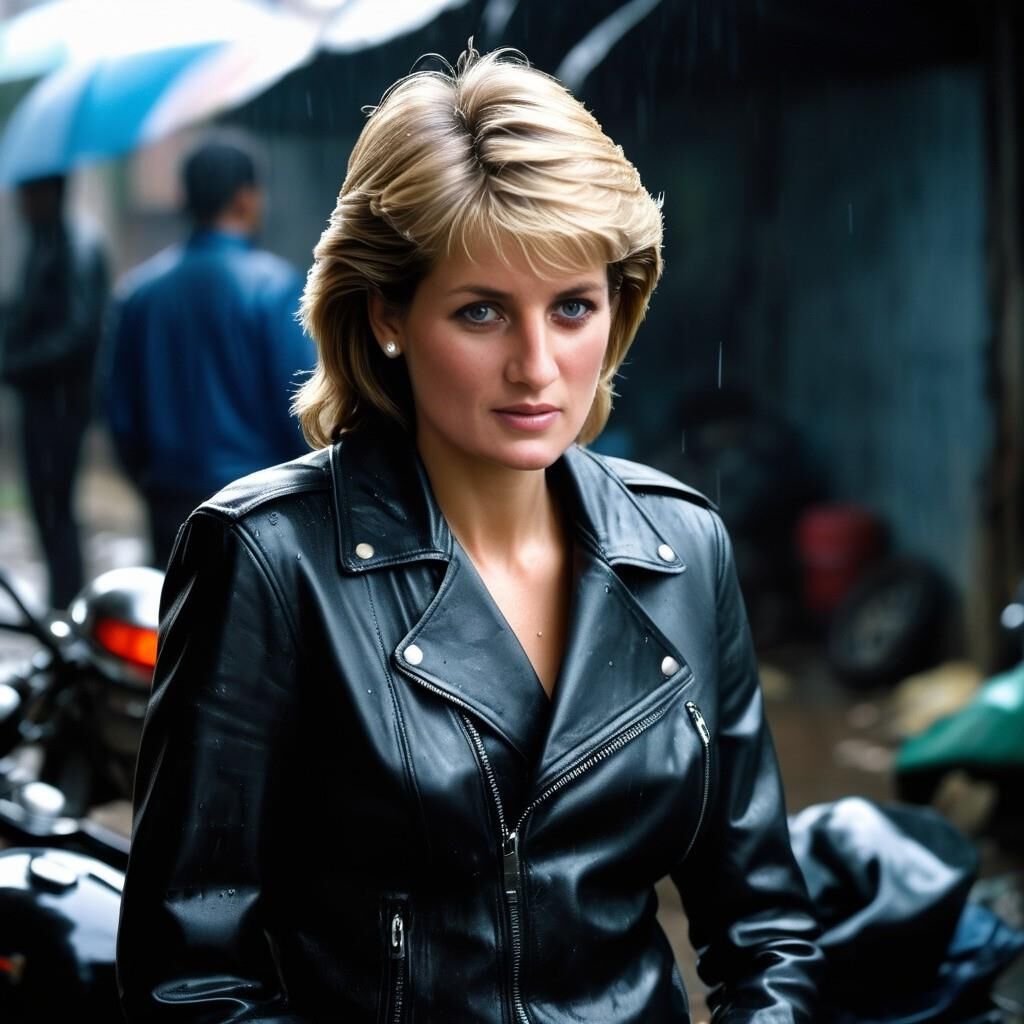 L'IA Princes Diana Spencer dans Leather est perdue