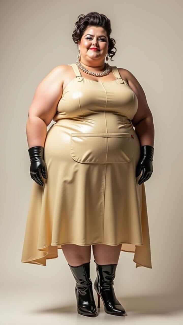 BBW in Latexschürze