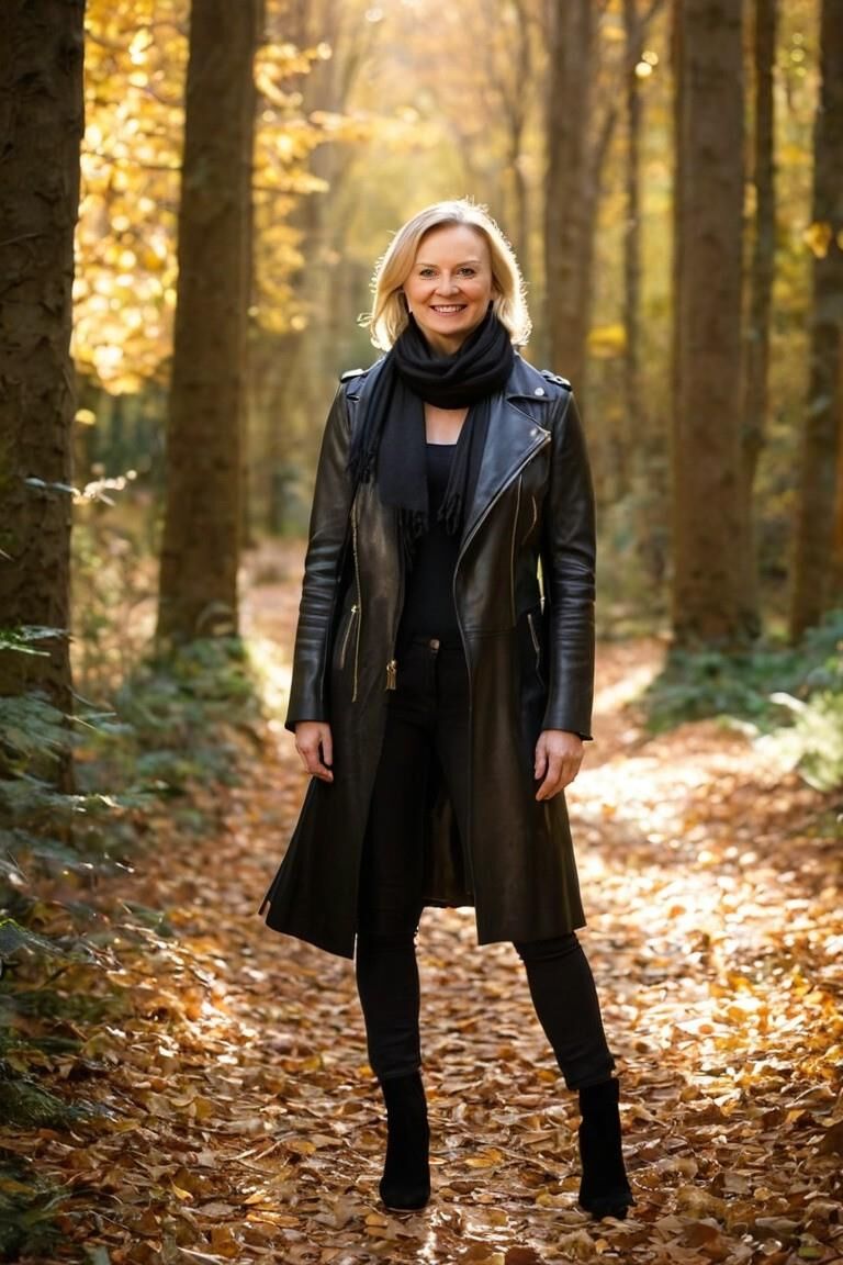 A.I. Liz Truss en cuir