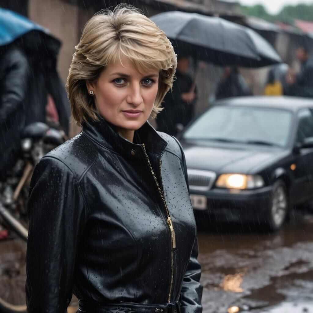 L'IA Princes Diana Spencer dans Leather est perdue