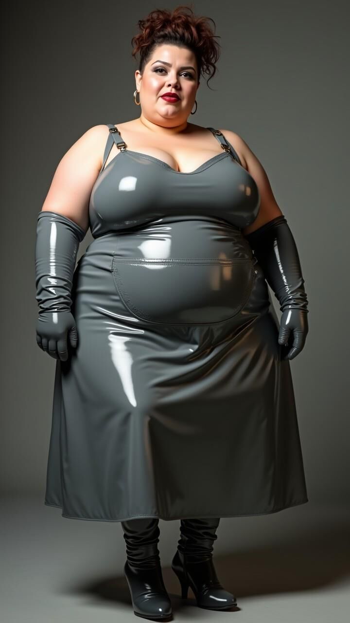 BBW in Latexschürze