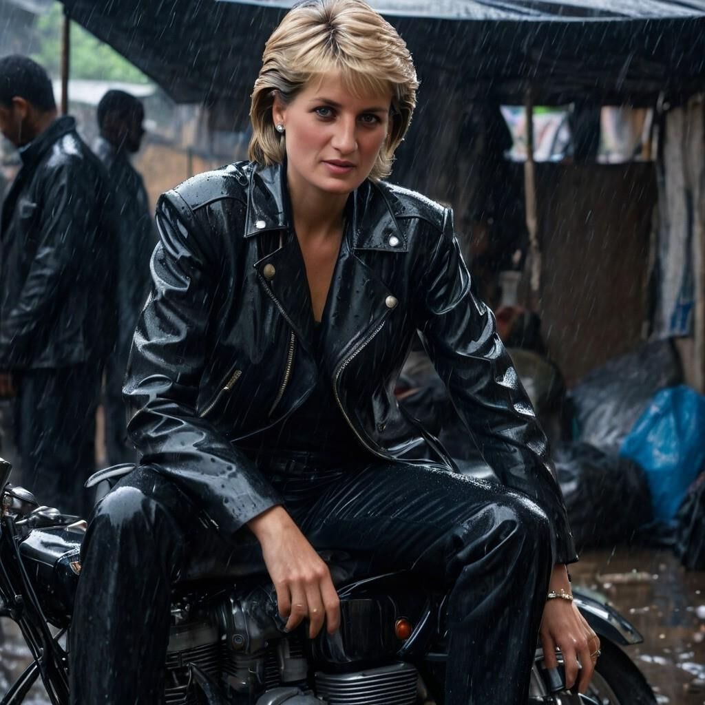 L'IA Princes Diana Spencer dans Leather est perdue