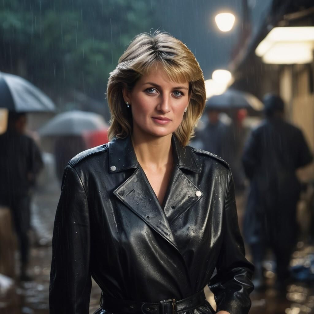 L'IA Princes Diana Spencer dans Leather est perdue