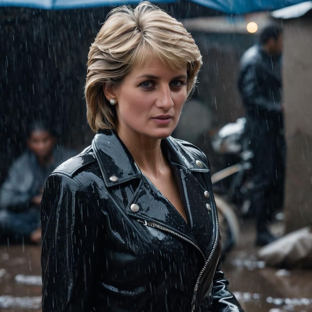 L'IA Princes Diana Spencer dans Leather est perdue