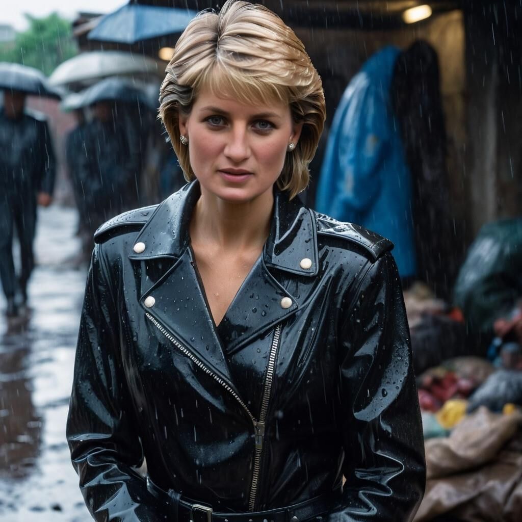 L'IA Princes Diana Spencer dans Leather est perdue