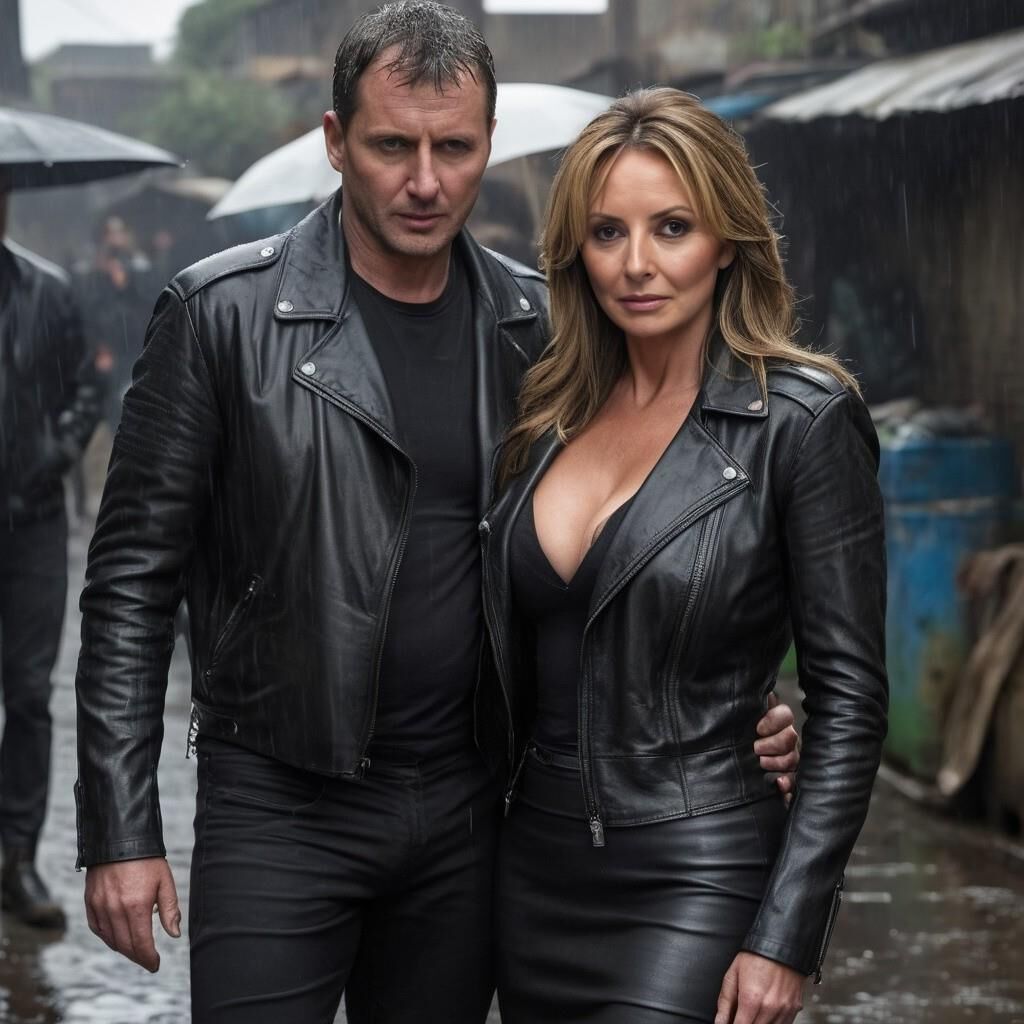 A.I. Carol Vorderman dans Cuir dans le Slummer