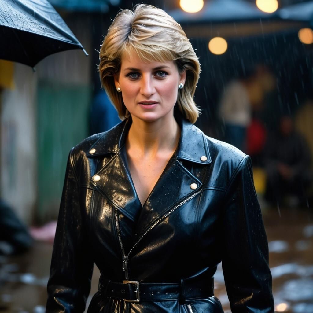 L'IA Princes Diana Spencer dans Leather est perdue