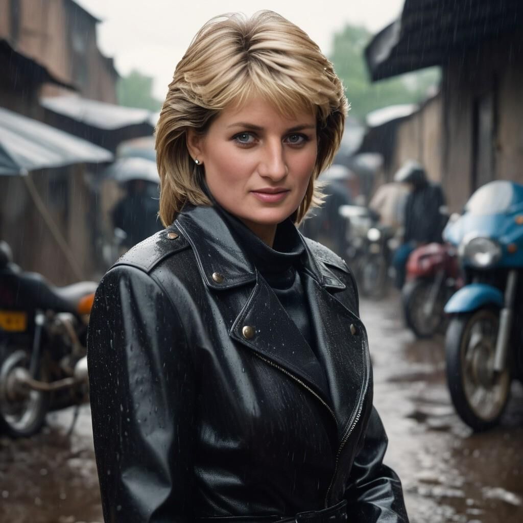 L'IA Princes Diana Spencer dans Leather est perdue