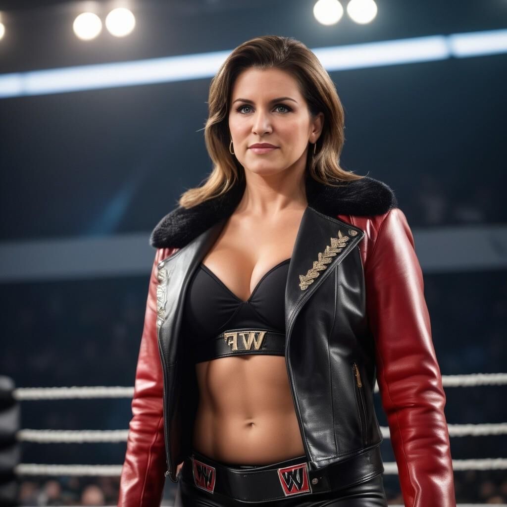 Stephanie mcmahon in leather