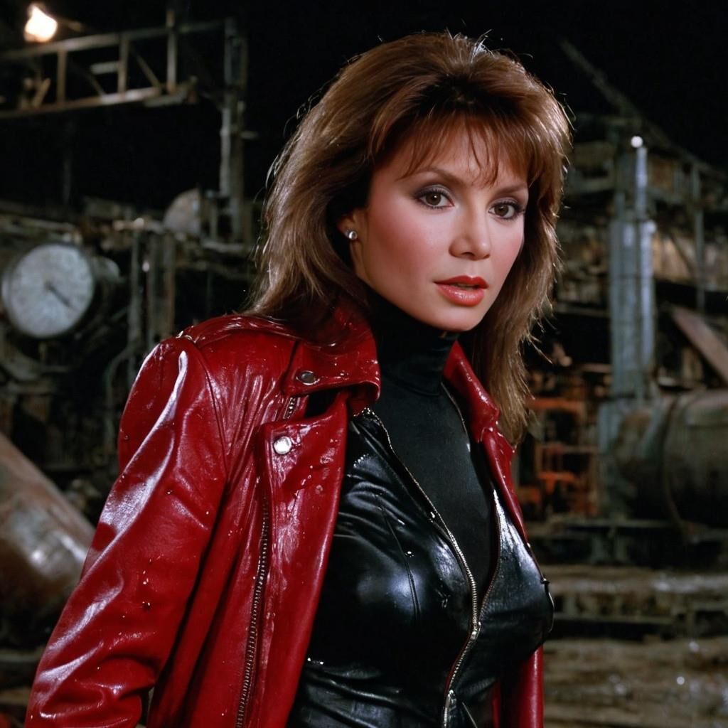 A.I. Victoria Principal en cuir déchiré et sale