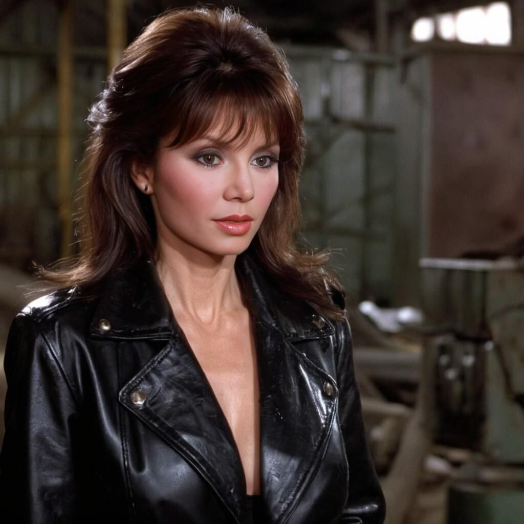 A.I. Victoria Principal en cuir déchiré et sale