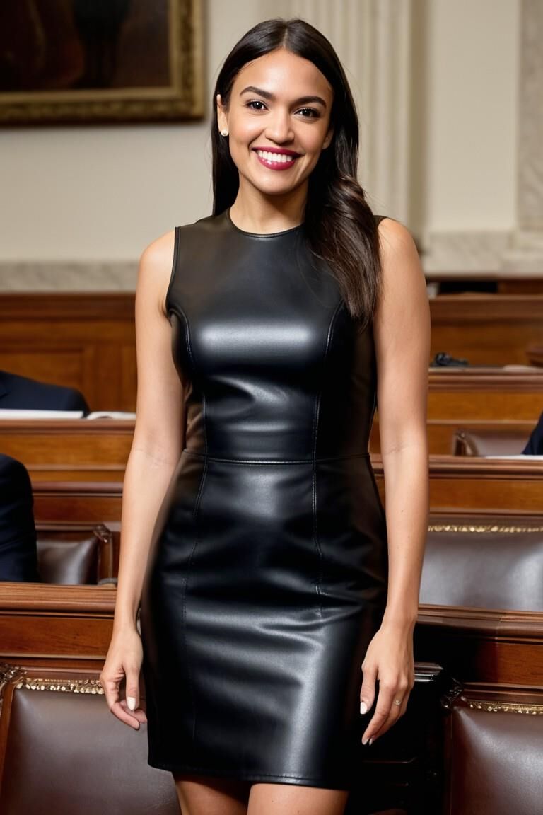 A.I. Alexandria Ocasio-Cortez en cuir