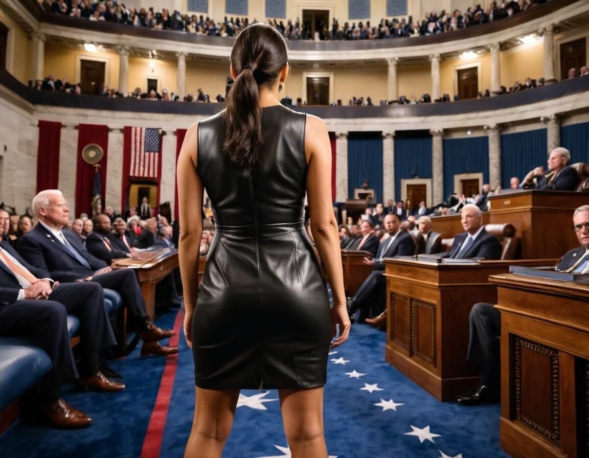 A.I. Alexandria Ocasio-Cortez en cuir