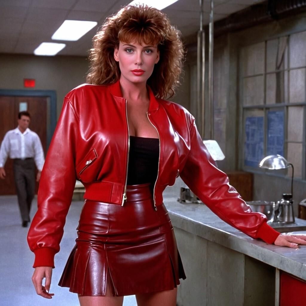 A.I. Kelly LeBrock en cuir dans "Weird Science".