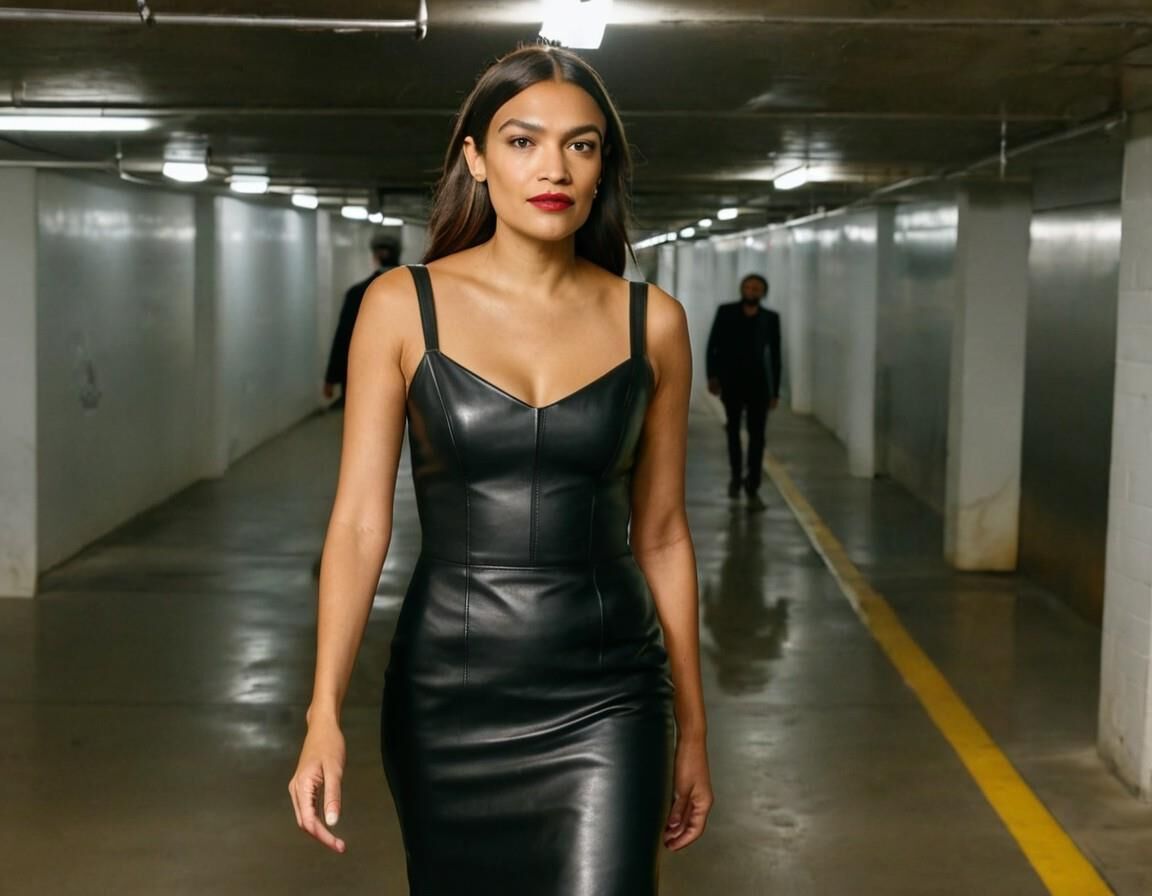 A.I. Alexandria Ocasio-Cortez en cuir