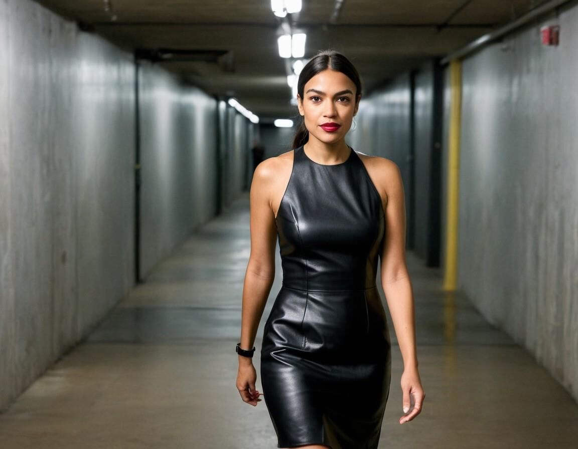 A.I. Alexandria Ocasio-Cortez en cuir