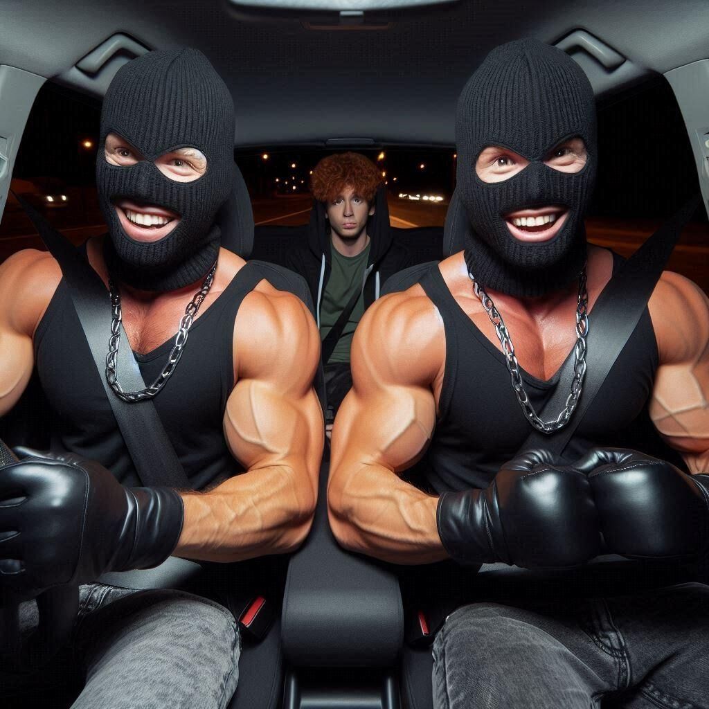 Hot muscular burglars kidnapping you