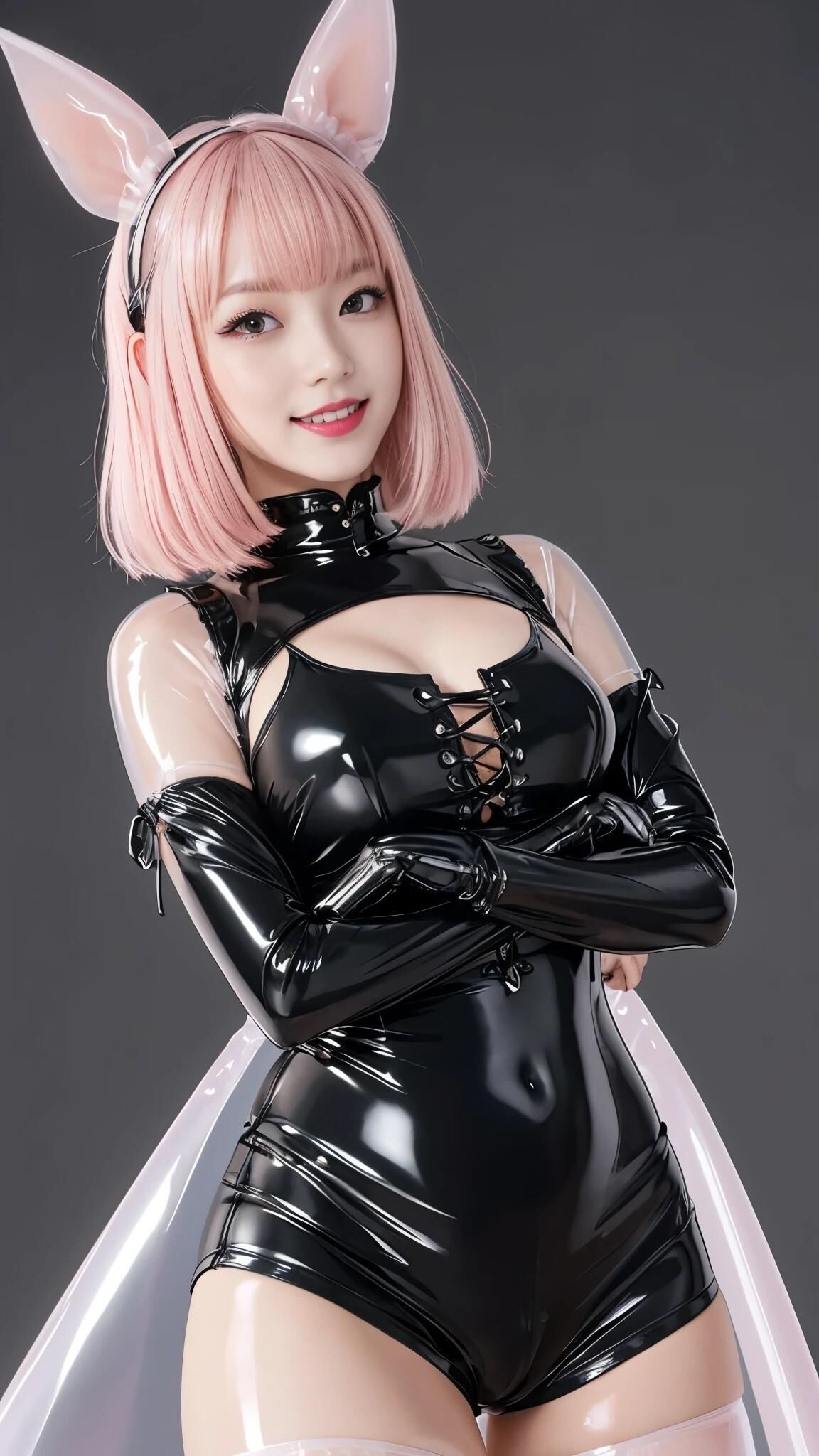 AI KI glänzendes Latex-Leder für Teenager-Mädchen