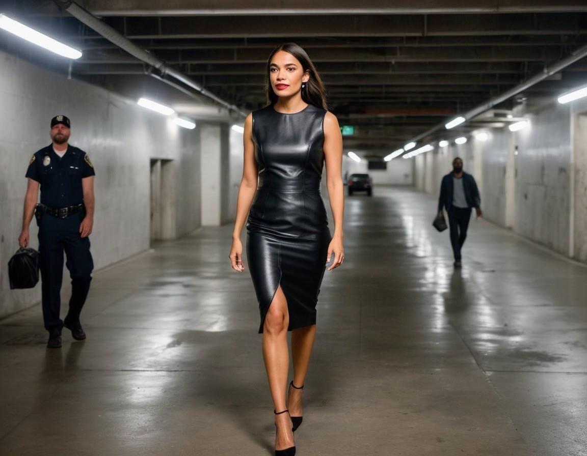 A.I. Alexandria Ocasio-Cortez en cuir