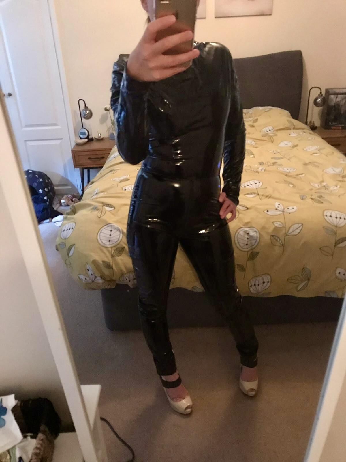 A few of the wife in pvc and lingerie