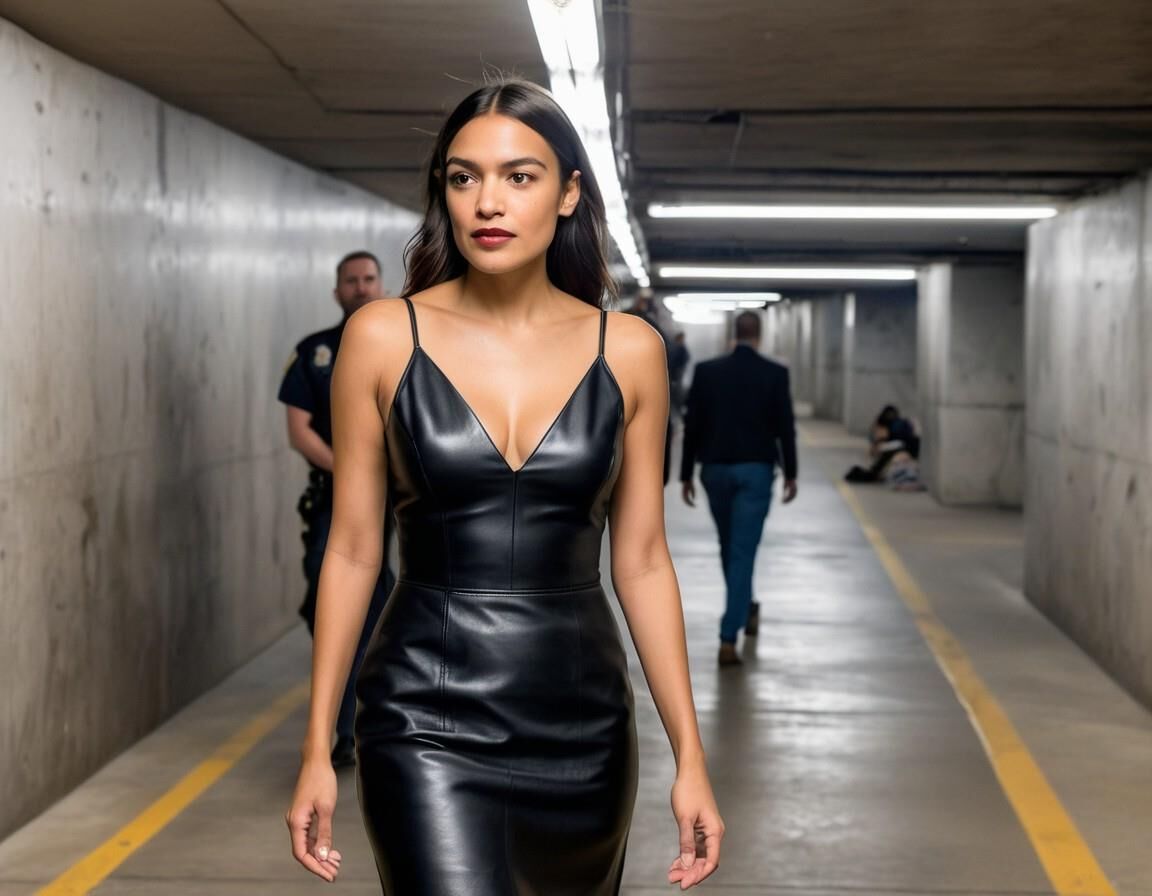 A.I. Alexandria Ocasio-Cortez en cuir