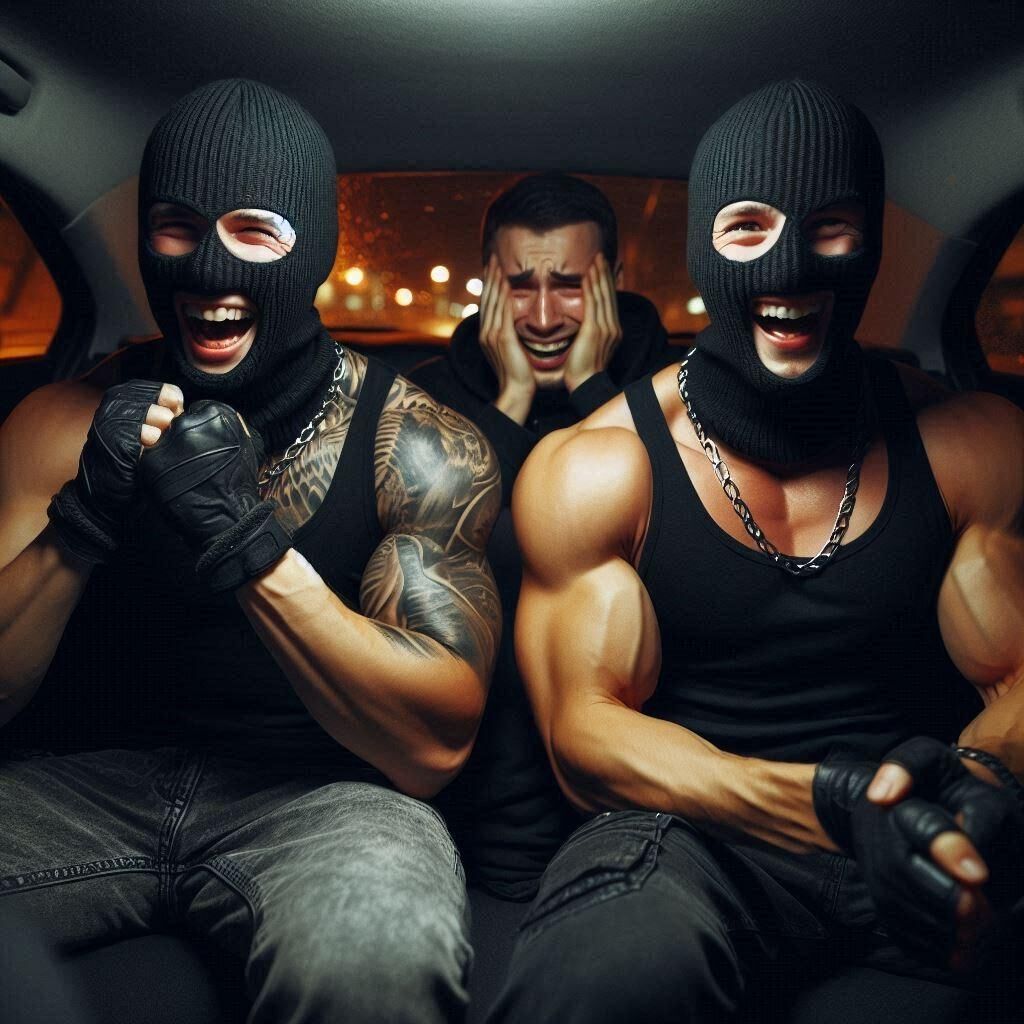 Hot muscular burglars kidnapping you