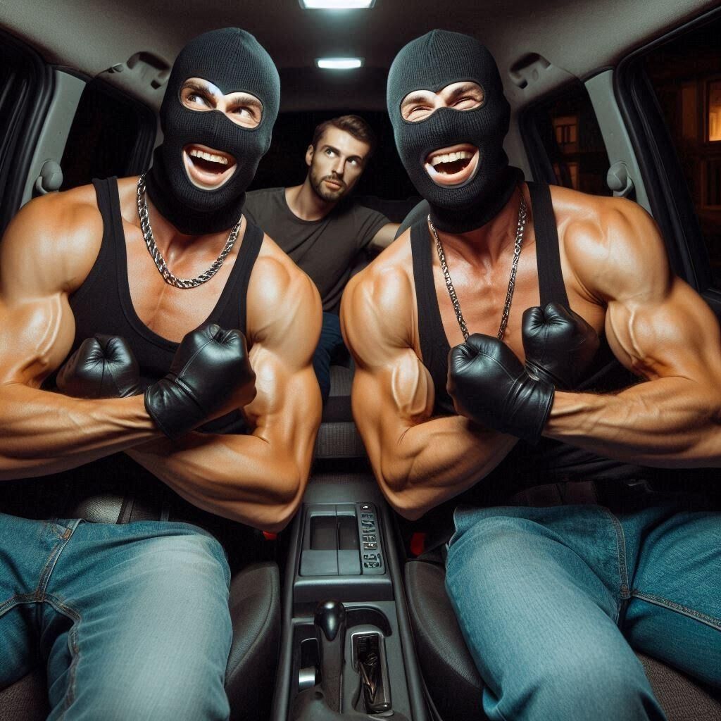 Hot muscular burglars kidnapping you