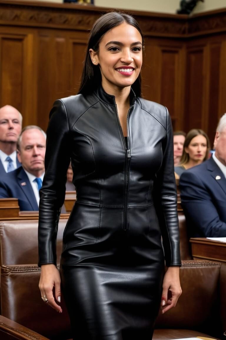 A.I. Alexandria Ocasio-Cortez en cuir