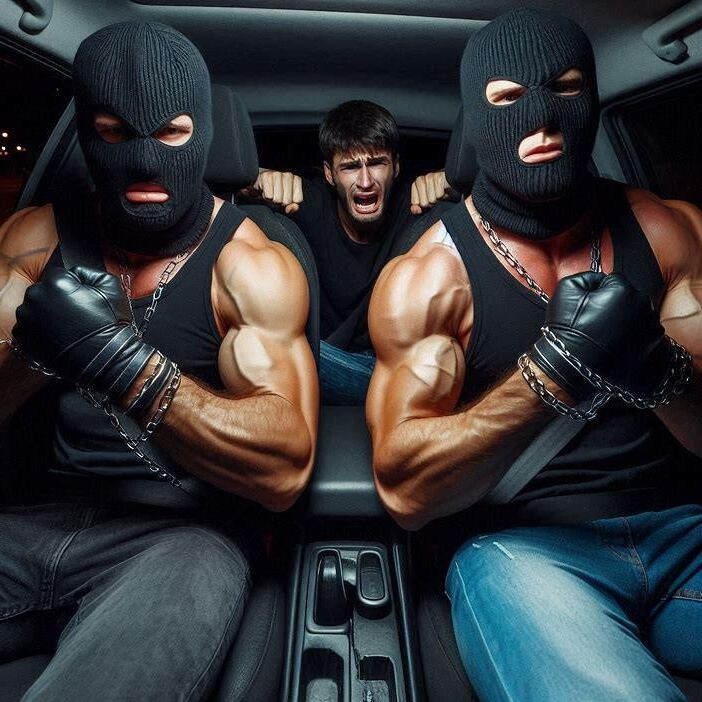 Hot muscular burglars kidnapping you