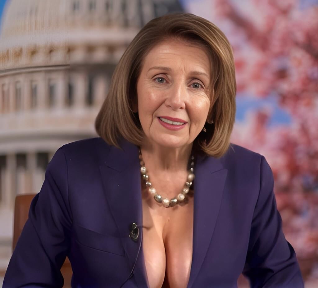 Nancy Pelosi Escote/Senos (En pintura)