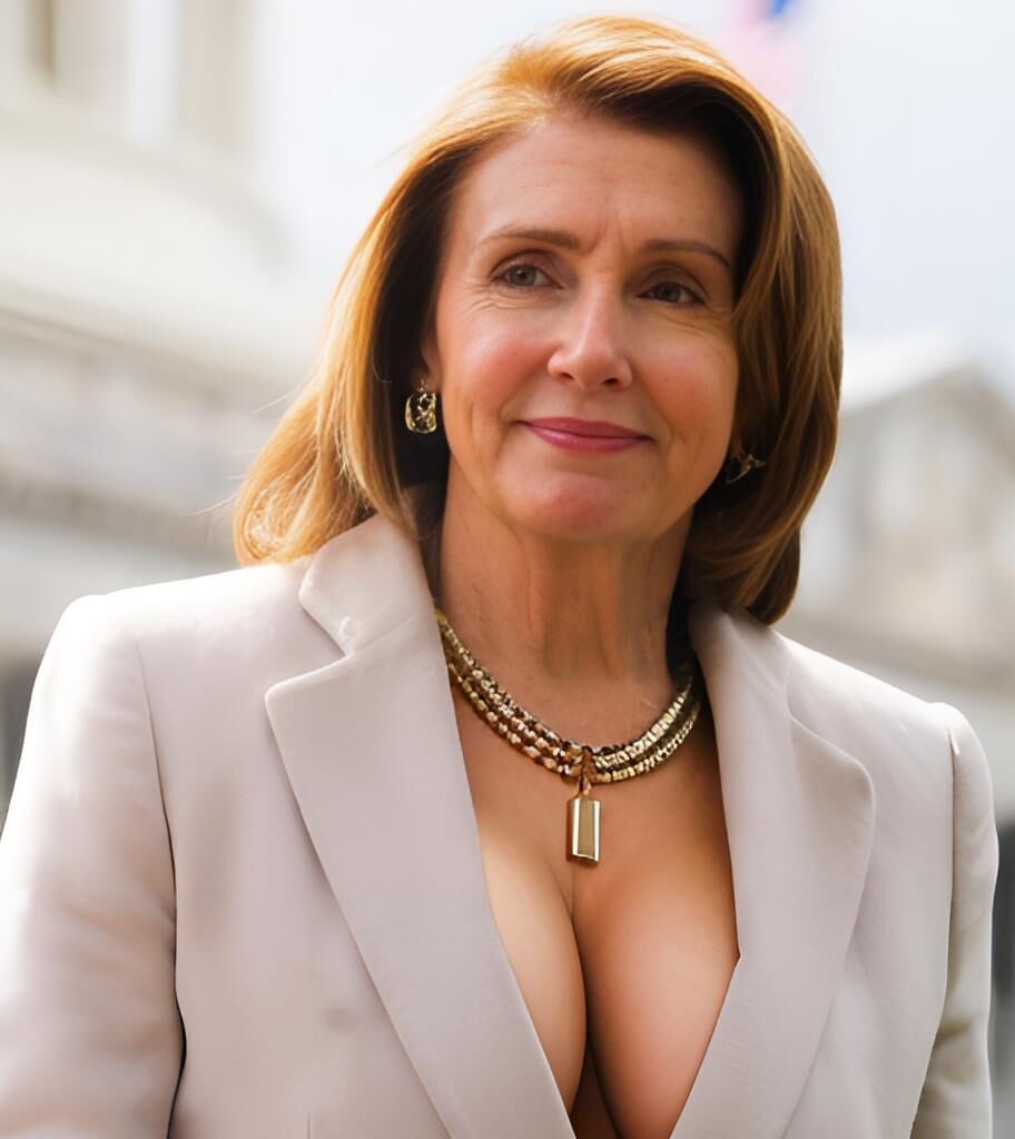 Nancy Pelosi Escote/Senos (En pintura)