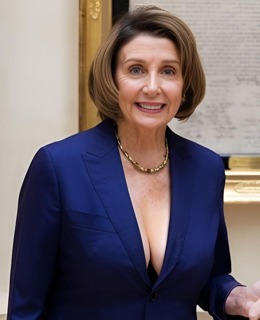 Nancy Pelosi Escote/Senos (En pintura)