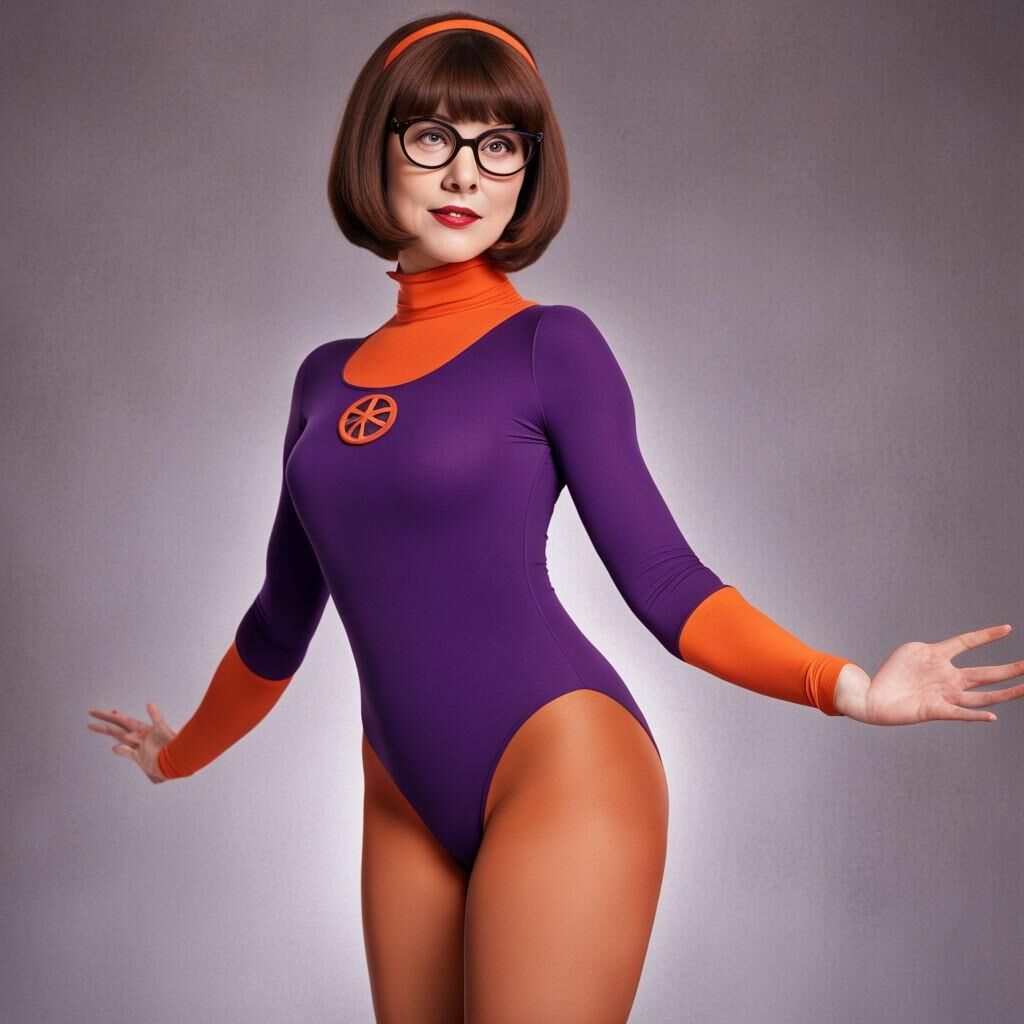 Velma Dinkley trägt Trikot und Arzt.