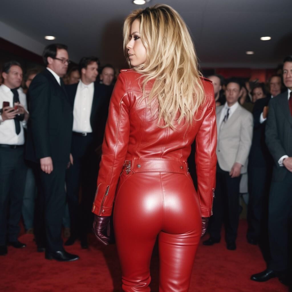 A.I. Shakira en cuir rouge