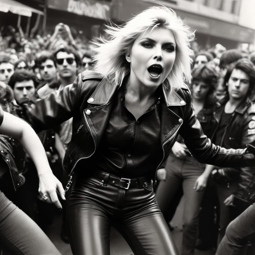 A.I. Debbie Harry en cuir