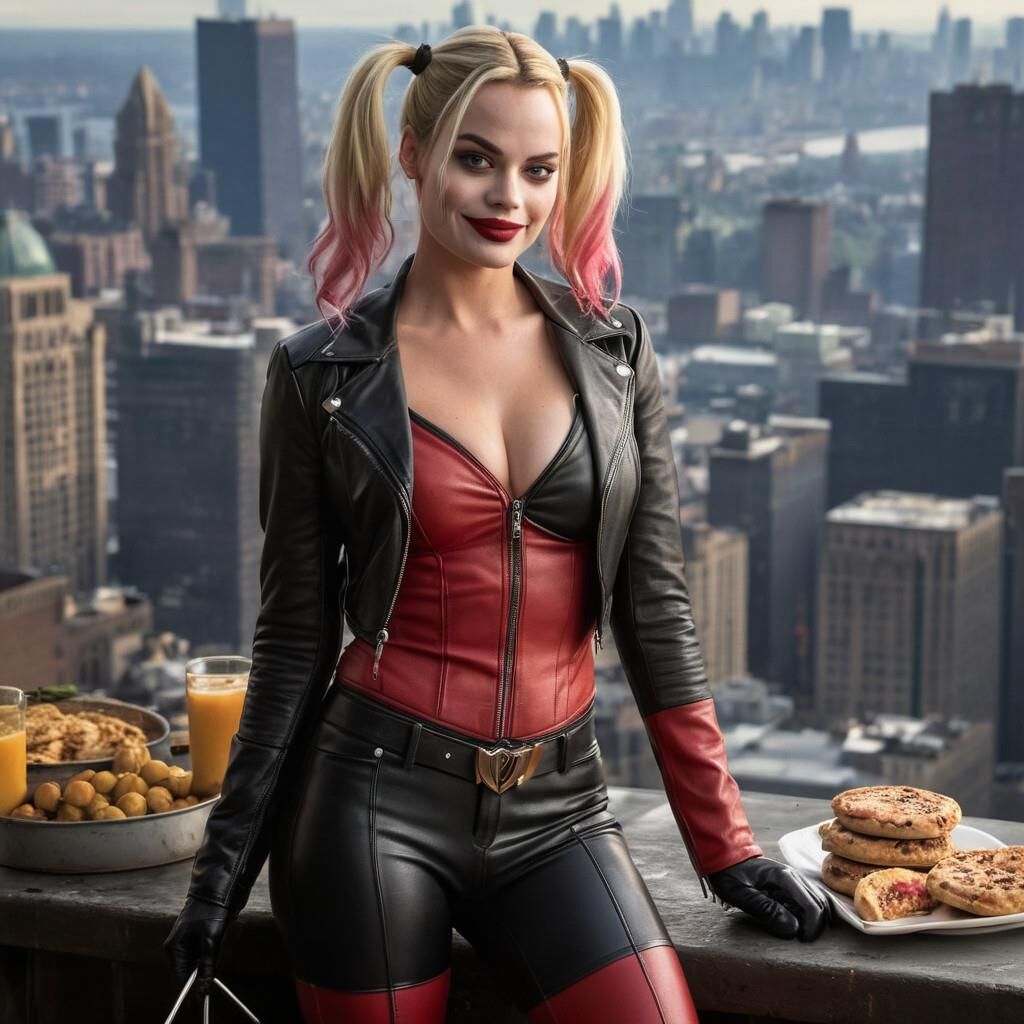 L'IA Harley Quinn en cuir