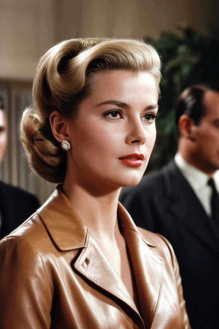 IA Grace Kelly em couro