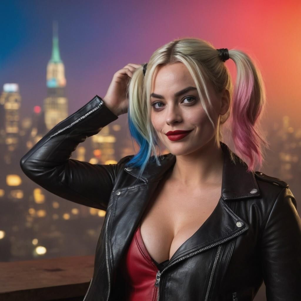 L'IA Harley Quinn en cuir