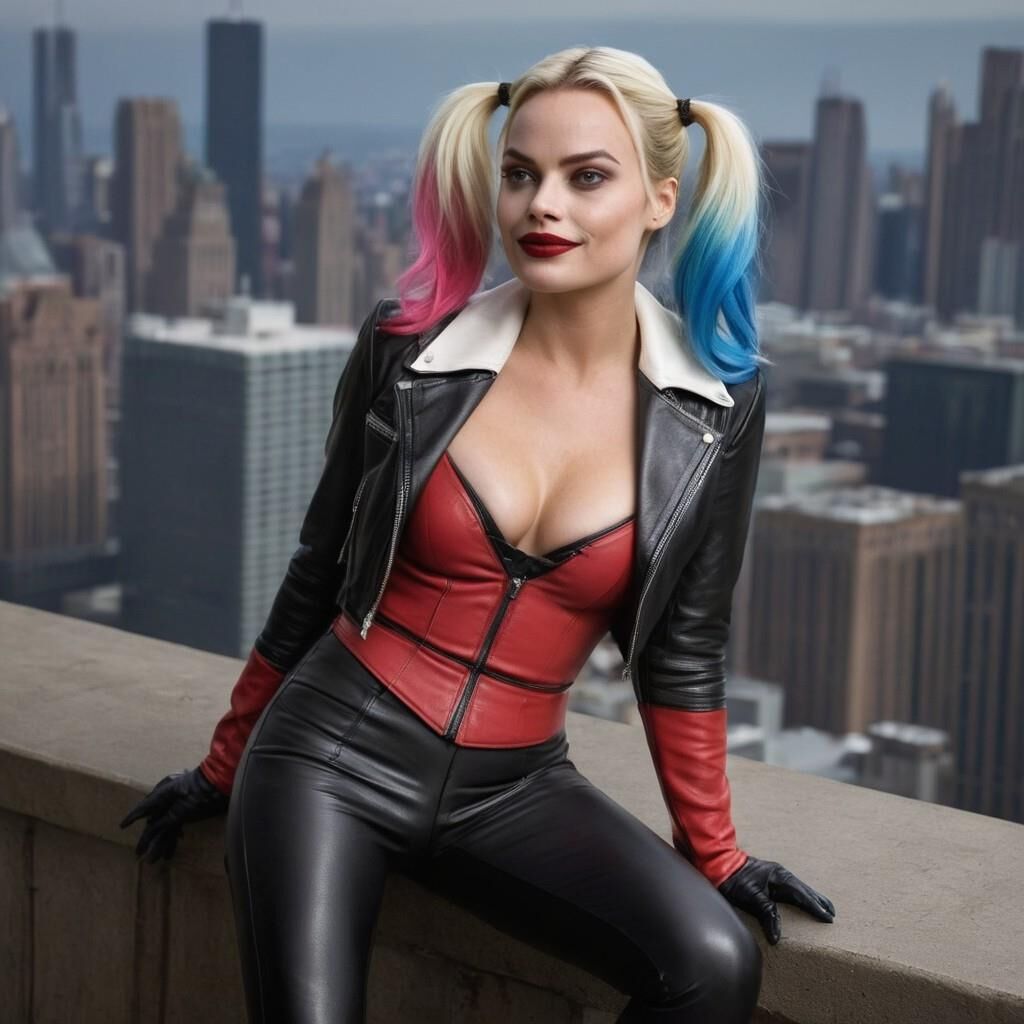 L'IA Harley Quinn en cuir