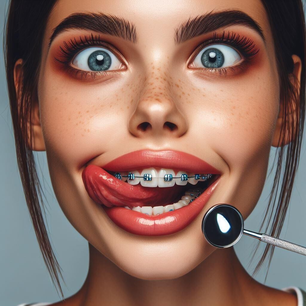 AI Braces Fétiche dents mignonnes bouche rêve de l'orthodontiste adolescents