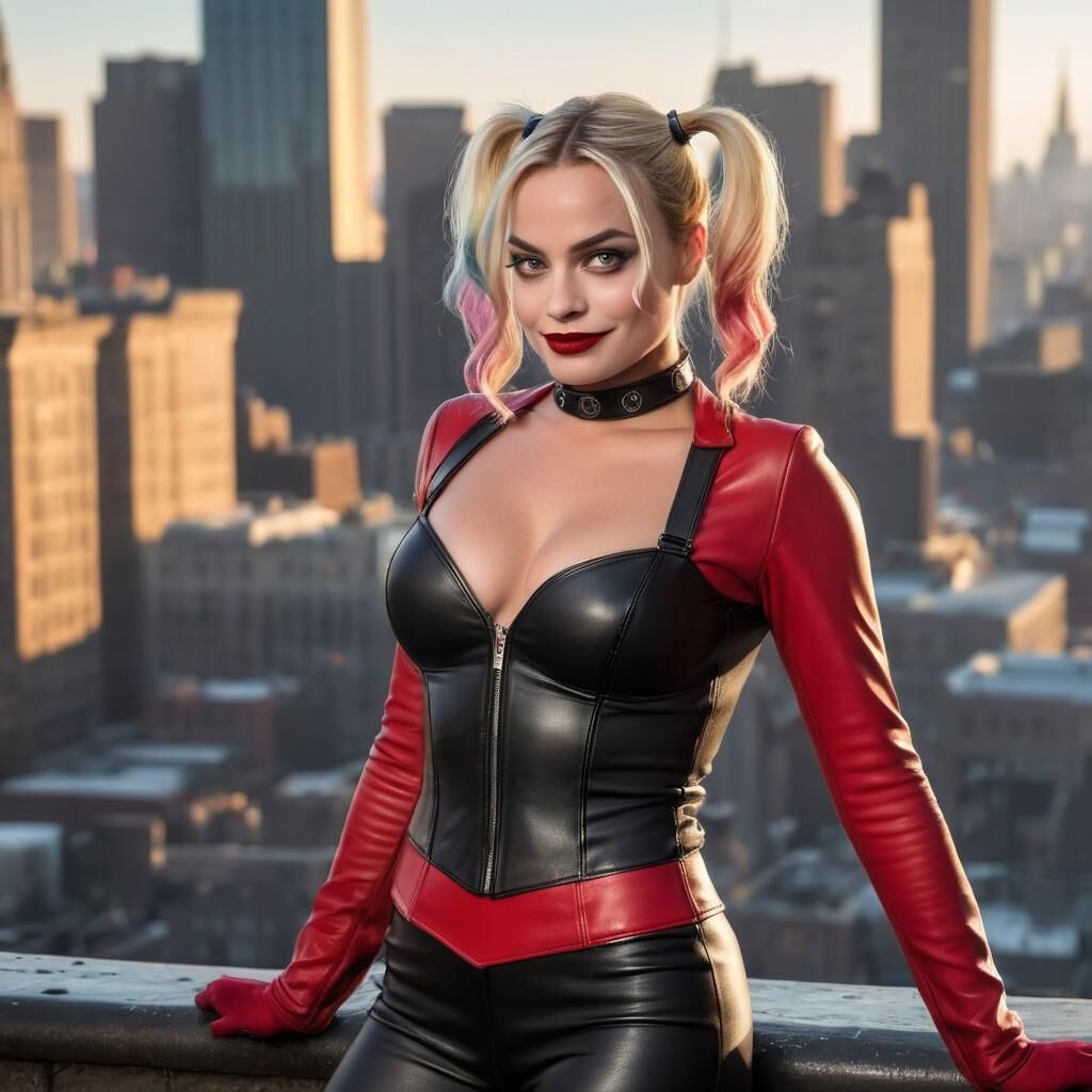 L'IA Harley Quinn en cuir