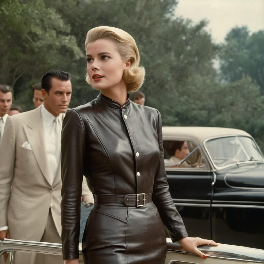 IA Grace Kelly em couro