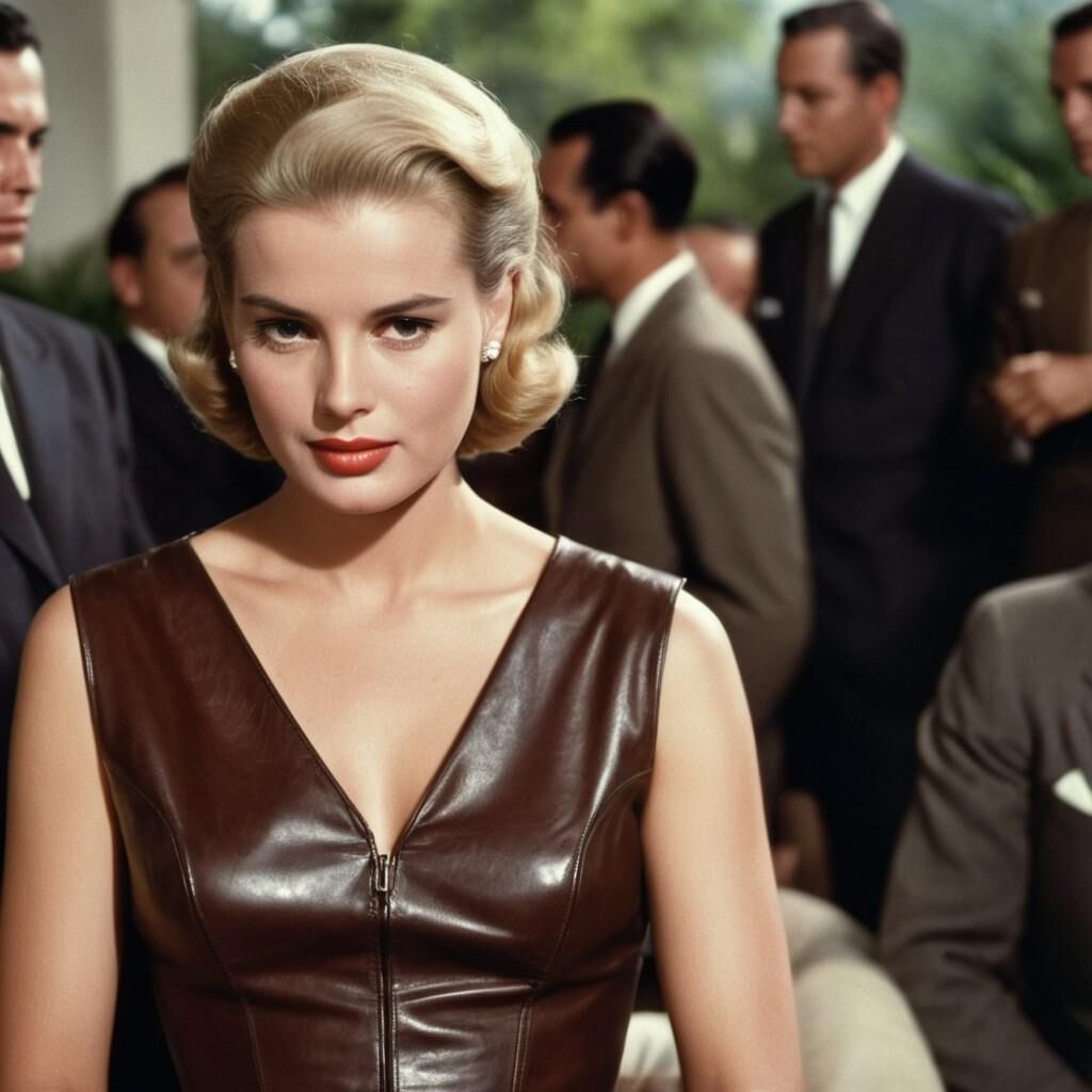 IA Grace Kelly em couro