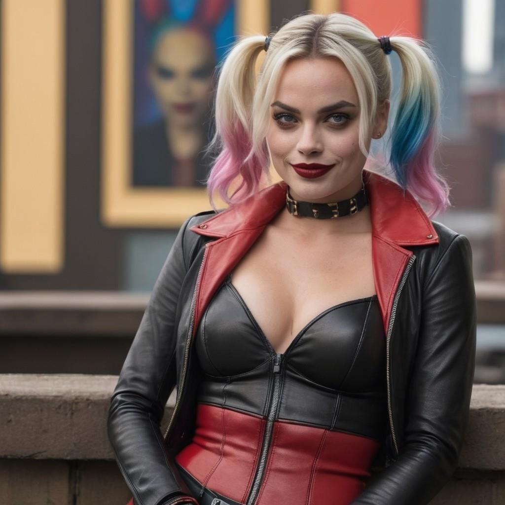 L'IA Harley Quinn en cuir