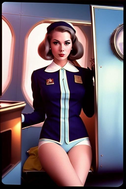 AI 1960s stewardesses