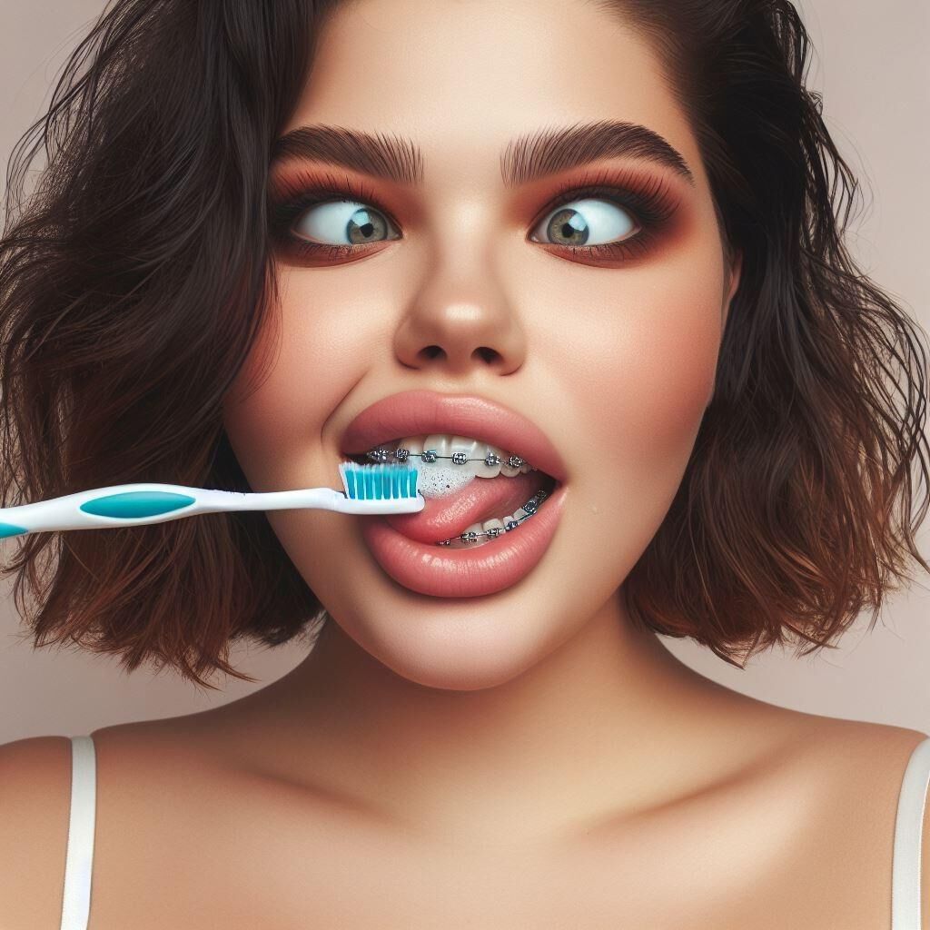 AI Braces Fetish lindos dientes boca el sueño del ortodoncista adolescentes