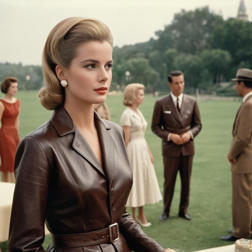 IA Grace Kelly em couro