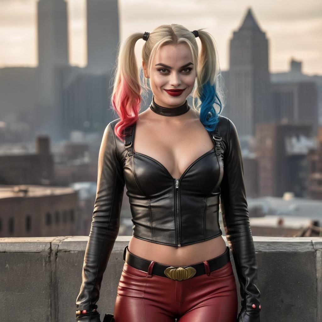 L'IA Harley Quinn en cuir