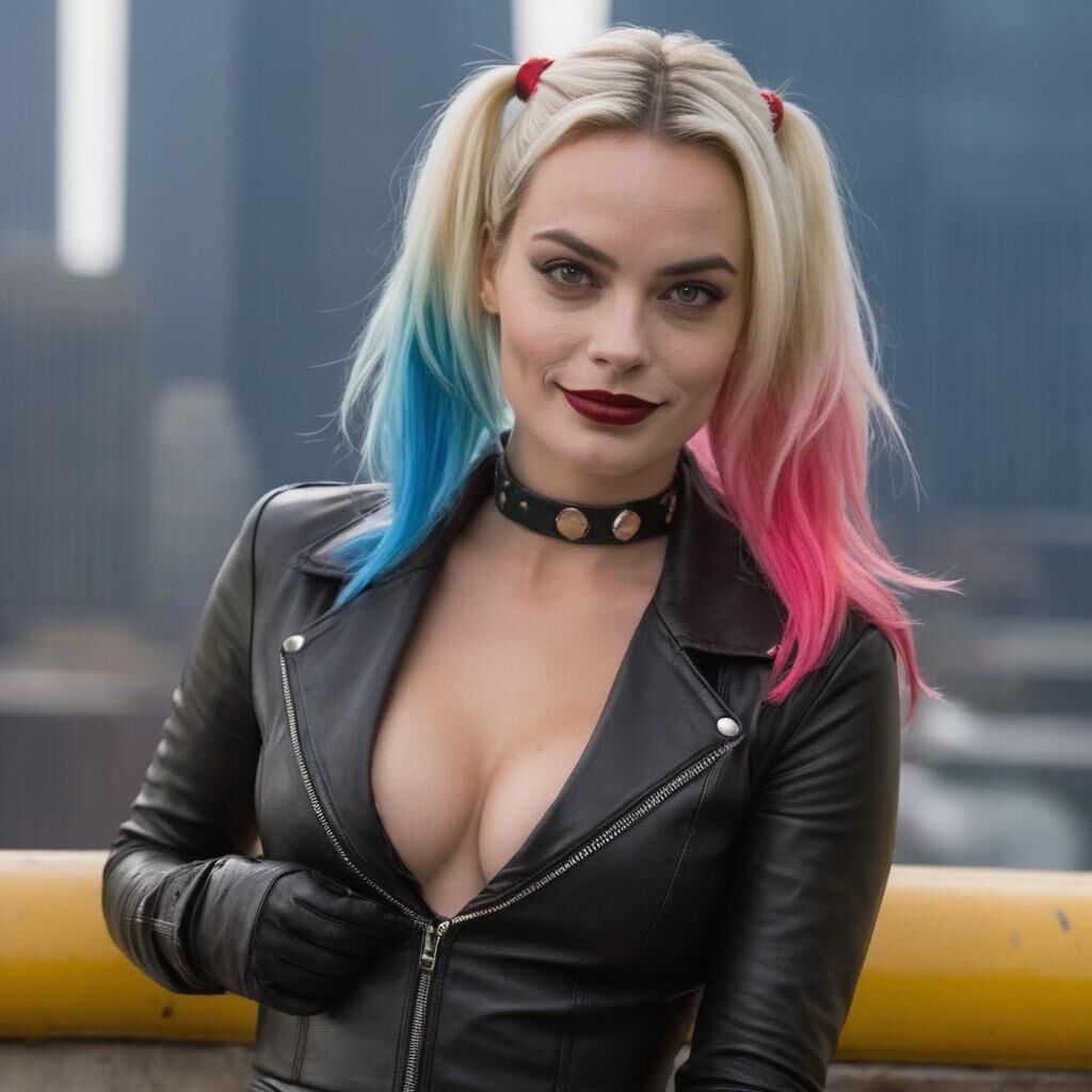 L'IA Harley Quinn en cuir