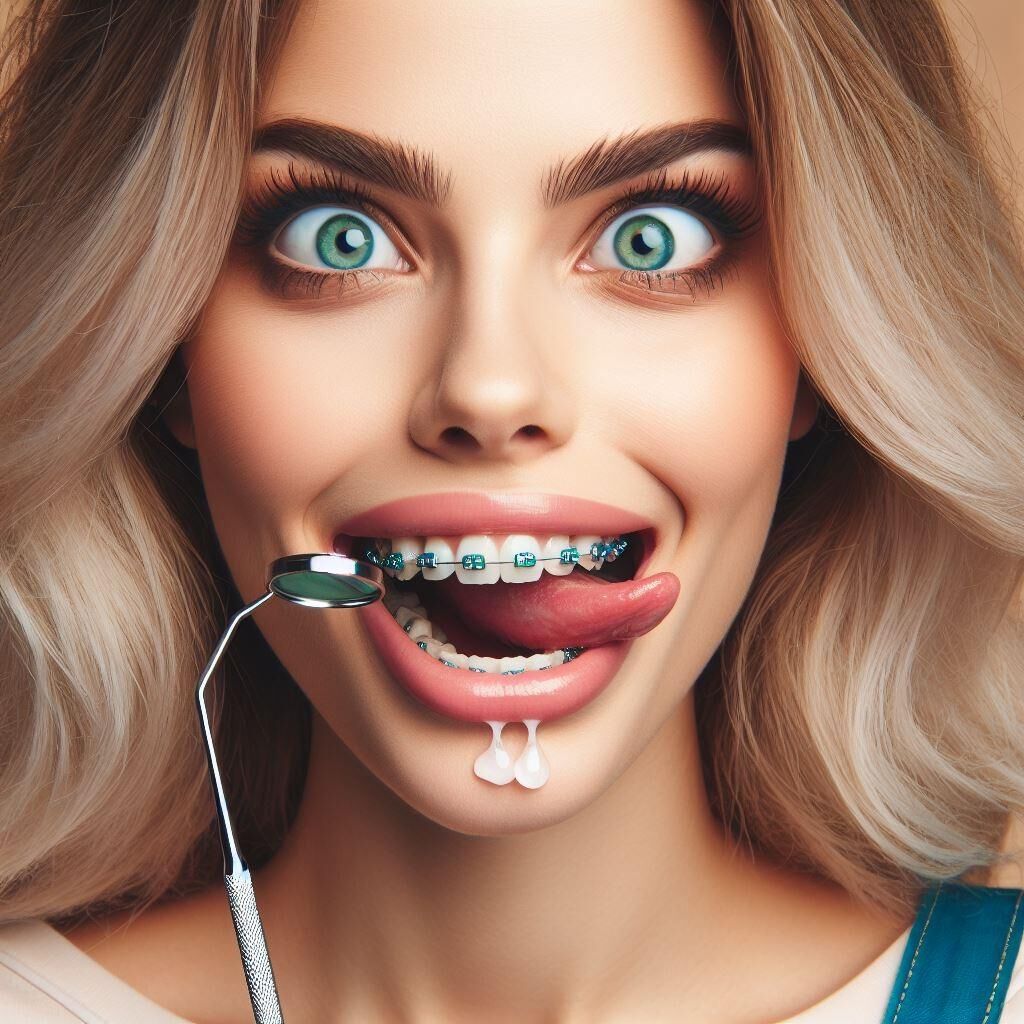 AI Braces Fetish lindos dientes boca el sueño del ortodoncista adolescentes